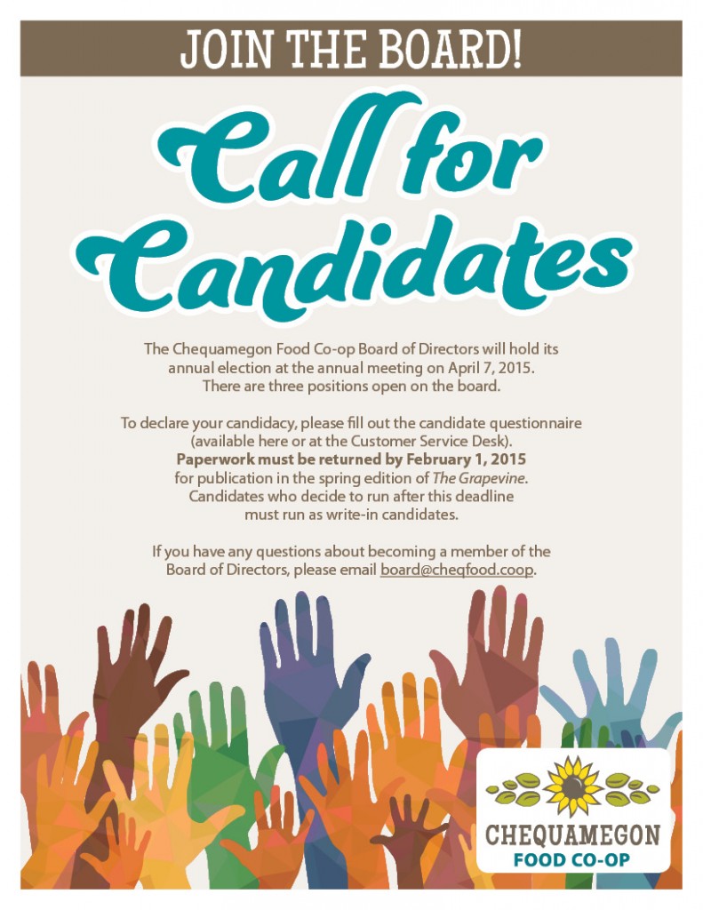call for candidates sign 2015